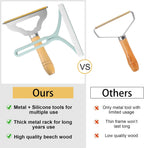 2pcs Manual Portable Fabric Shaver, 1 Metal Carpet Lint Scraper for Furniture Pet Hair Removal (1Buck Thick Rack Can Be Used for Years), 1 Reusable Fuzz Lint Remover Brush for Clothes Couch(No Snag)