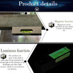 High precision aluminum alloy metal adjustable level bubble small square bar luminous magnetic length 120 hole pitch 100MM