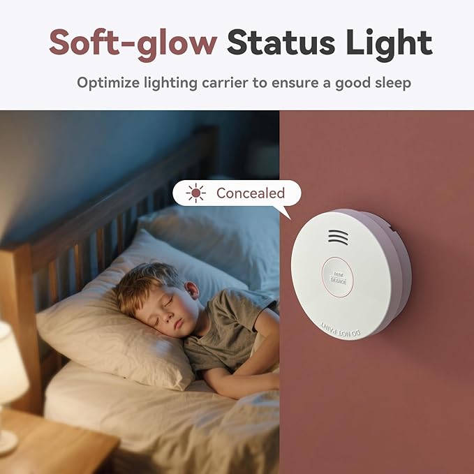 Smoke Detector 10 Year Battery, Smoke Fire Alarm with Photoelectric Sensor, Easy to Install with Magnetic Mount, Smoke Detectors with Silence Button & LED Lights for Home, 3 Pack