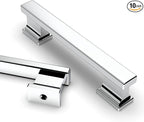 Asidrama 10 Pack 3.75 Inch(96mm) Polished Chrome Kitchen Cabinet Handles, Cabinet Pulls Kitchen Cabinet Hardware for Cupboard Drawer Pulls