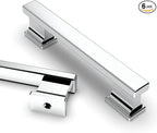 Asidrama 6 Pack 3.75 Inch(96mm) Polished Chrome Kitchen Cabinet Handles, Cabinet Pulls Kitchen Cabinet Hardware for Cupboard Drawer Pulls