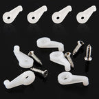 60 Pack Glass Window Clips White Retainer Clips, Glass Door Holder Cabinet Panel Bracket Screen Fixing Clips, Glass Door Retainer Kit Mirror Hanging Hardware for Vanity Mirror Window Screen