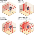 BOSCH GLL3-330C 200 Ft 12V Max Connected 360 Degree Three-Plane Leveling and Alignment-Line Laser, Includes 2.0 Ah 12V Max Lithium-Ion Battery & Charger, Heavy-Duty Pouch, & Accessories