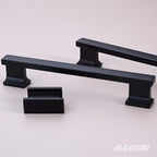 Alzassbg 5 Pack Matt Black Cabinet Pulls, 7 Inch(177.8mm) Hole Centers Kitchen Cabinet Handles for Cabinets and Drawers AL3061MB