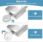 HOX Marine-Grade Rustproof Padlock, Stainless Steel Shackle & Chrome-Plated Brass Body, Weatherproof Outdoor Lock, 2.5-Inch Long Shackle (6 Pack)