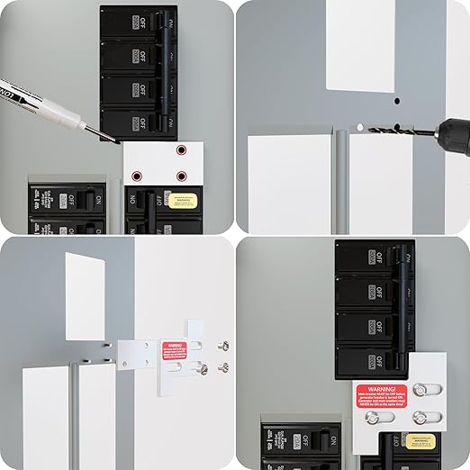 Generator Interlock kit Compatible with General Electric GE 150/200 Amp Panels, Professional Interlock kit, 1 1/4" Distance Between Main and Branch Circuit Breakers(GE-200A)