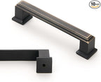 10 Pack 3.75 Inch(96mm) Hole Center Oil Rubbed Bronze Modern Cabinet Pulls Kitchen Cabinet Handles Kitchen Cabinet Hardware Timeless Drawer Pulls for Dresser Cupboard Wardrobe, ORB(3.75x10)