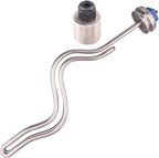 DERNORD 1.5" Inch (OD50.5mm) Tri-clamp Ripple Heating Element Electric Immersion Water Heater 240V 4500W