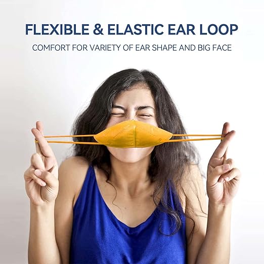 HUHETA 50 Packs KN95 Face Mask 5-Ply Breathable & Comfortable Filter Safety Mask (50PCS-MTC I Color)