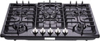 30 Inch LPG/NG Gas Cooktop Dual Fuel 5 Sealed Brass Burner Stainless Steel Hob 110V AC pulse Ignition Stainless Steel Gas Cooktops DK257-B01 Gas Hob