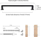 COTYKILEY 10 Pack 7 Inch(177mm) Oil Rubbed Bronze Cabinet Handles Kitchen Cabinet Pulls Cabinet Door Handles Kitchen Cabinet Hardware Cupboard Drawer Pulls Dresser Handles