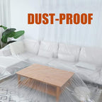 10 Pieces Plastic Drop Sheets for Painting, Waterproof and Dust-Proof Clear Cloth for Furniture Cover, 9x12 Feet Tarps