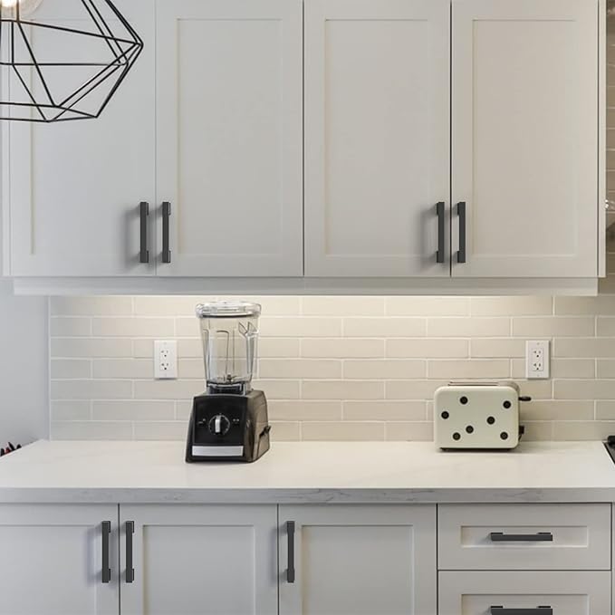 Asidrama 20 Pack 3.75 Inch(96mm) Matte Black Kitchen Cabinet Handles, Cabinet Pulls Kitchen Cabinet Hardware for Cupboard Drawer Pulls