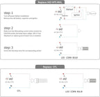 50W Led Corn Light Bulb,E26/E39 Base,5000k Daylight,110-277v,6500lm,CFL HID 175w Metal Halide Replacement For Indoor Outdoor General Lighting,Garage,Workshop,Street And Area Light Super Bright(2-Pack)