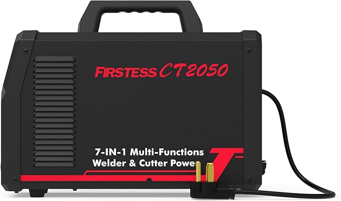 YESWELDER CT2050 AC/DC TIG Welder/Non-High frequency Plamsa Cutter Built-in Compressor/Stick Welder, 96-265V Wide Voltage Power Factor Correction Technology Multiprocess Welder