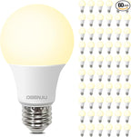60 Pack A19 LED Bulbs 60W Equivalent, 8W Soft White 2700K LED Light Bulbs, E26 Medium Base, Non-Dimmable, 800 Lumens, Ideal for Bedroom Living Room