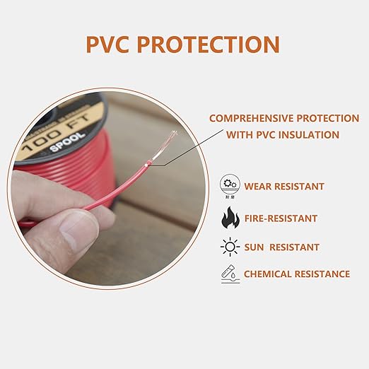 16 Gauge Wire Combo, 6 Vibrant Colors, 100ft Rolls (600ft Total) - Copper Clad Aluminium, Flexible & Insulated, Ideal for Auto, Home Theatre, 12V Projects