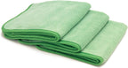 Autofiber Korean Twist Microfiber Detailing & Glass Towels - Pack of 3, Green (16 inch x 16 inch 600 GSM)