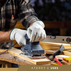 ATERET 12 Pairs Large Heavy Duty Durable Cowhide Leather Work Gloves I Driver Gloves for Truck Driving, Warehouse, Gardening, Farming