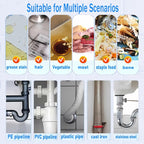 drain clog remover,Drain Clog Dissolver, Drain Opener-Cleaner,Toilet Clog Remover-Professional Strength Liquid Pipe Build Up Remover 500mL per bottle (2 pcs)