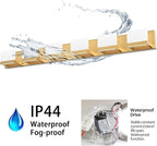 Tipace Gold Vanity Lights for Bathroom Modern LED 6 Lights Bathroom Vanity Lights Up and Down Wall Light Fixtures 6000K