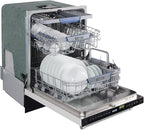 30 inch Freestanding Natural Gas Range or Liquid Propane Gas Range with 5 Burners, Large Capacity 24 inch Top Control Built-In Dishwasher with Third Rack, in Stainless Steel (White)