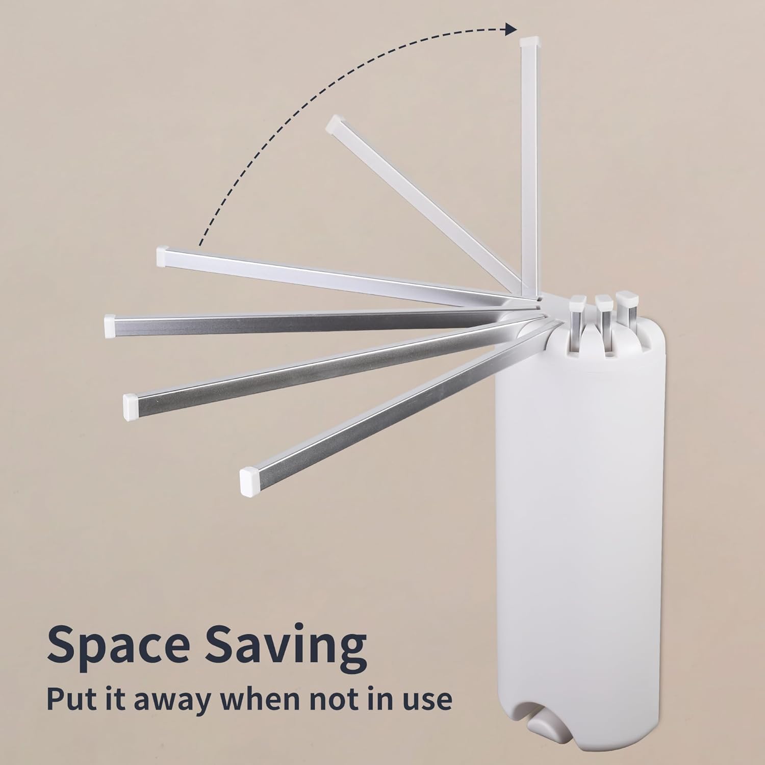 Wall Mounted Clothes Drying Rack - Foldable Tripod, Over The Door Rack for Laundry Bedroom, Household Aluminium