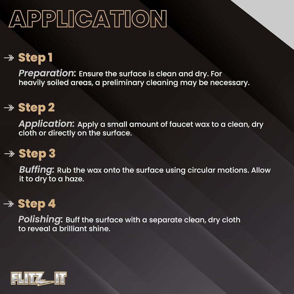 Flitz Faucet Wax Plus - 7.6oz Bottle of USA-Made, Water-Based Faucet Cleaner & Polisher for Water Stains, Fingerprints, & More - Metal Wax for Bronze, Nickel, Chrome, Brass - Granite Polish (3 Pack)