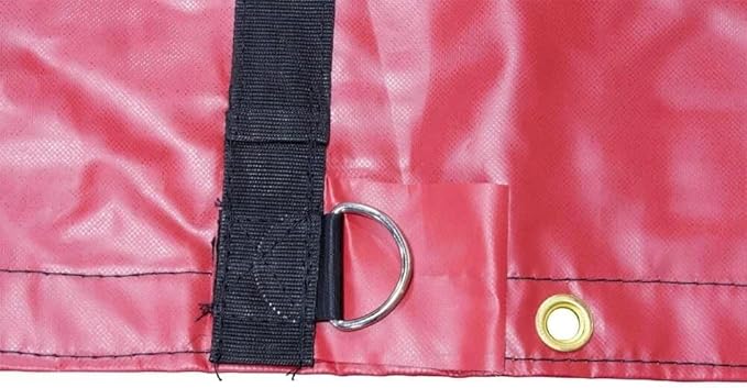 Mytee Products 2 Pack 20' x 27' Flatbed Truck 18 Oz Lumber Tarp with 6 FT Drop - Red Heavy Duty Vinyl Waterproof Tarp for Trailers to Protect Cargo from Wind, Rain, Snow and Sun