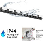 Tipace LED Modern Bathroom Vanity Light Fixtures, 7 Lights Black Vanity Lighting for Bathroom Wall Lights Up and Down LED Light Fixtures Over Mirror(White 6000K)