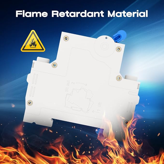AC Miniature Circuit Breaker, 120V/240V 2 Pole 63 Amp DIN Rail Mount Circuit Breaker, MCB C63 Solar AC Disconnect Switch,Thermal Magnetic Trip