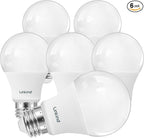 Linkind A19 LED Light Bulbs Dimmable, 60W Equivalent, Energy Efficient 9W, 2700K, 800 Lumens, E26 Standard Base, Lighting for Bedroom Living Room Home Office, 6 Packs