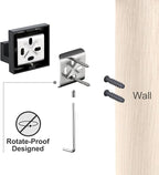 BAGNOLUX Matte Black Bathroom Accessories Set 4 Pieces, Bathroom Towel Holder Set Stainless Steel, Black Towel Bar Towel Racks for Bathroom Wall Mounted, Square Bathroom Hardware Set Heavy Duty