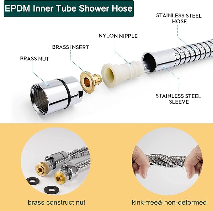 Kitchen Faucet Sink Sprayer Attachment Set,3 Modes Sink Sprayer Replacement Head with Stainless Steel Hose,Faucet Aerator and Brass Diverter Valve (5 pcs Adapter) for Washing Fruit,Dishes and Hair1