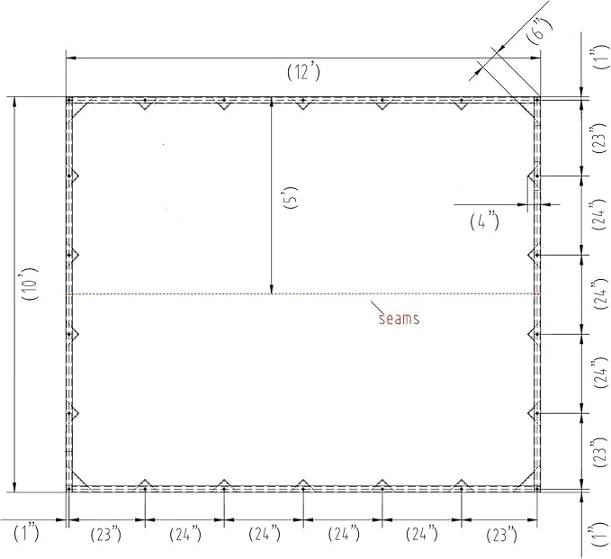 Mytee Products 10' x 12' Tan Canvas Tarp 12oz Heavy Duty Water Resistant