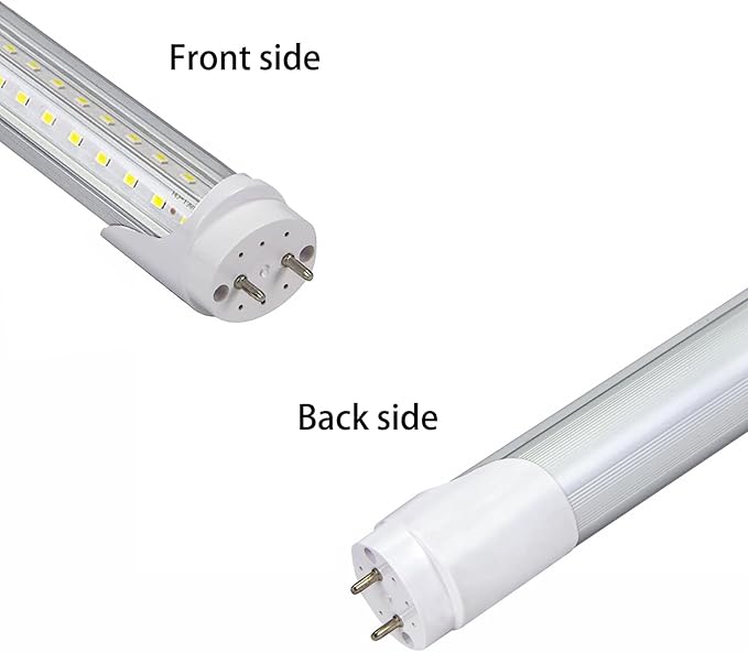 5 Foot T8 LED Tube Light,45W 4500lm,G13 Bi-Pin Base,60 inches End to End,V Shape,Daylight White 5000K,T12 Fluorescent Replacement,Dual-End Power,Ballast Bypass,Shop Lighting,Pack of 10