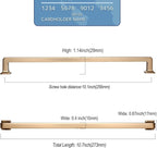 FILTA 10 Inch(256mm) Hole Centers Champagne Bronze Cabinet Pulls(Set of 6),Champagne Cabinet Pulls Zinc Alloy Kitchen Cabinet Handles Cabinet Hardware for Cabinets Cupboard Drawer