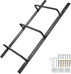 3-Rung Window Well Ladder Straight, Heavy Duty Steel Fire Escape Ladder, Basement Egress Window Ladder 34.2" Lx17.9 W, High Load-Bearing Capacity, Black