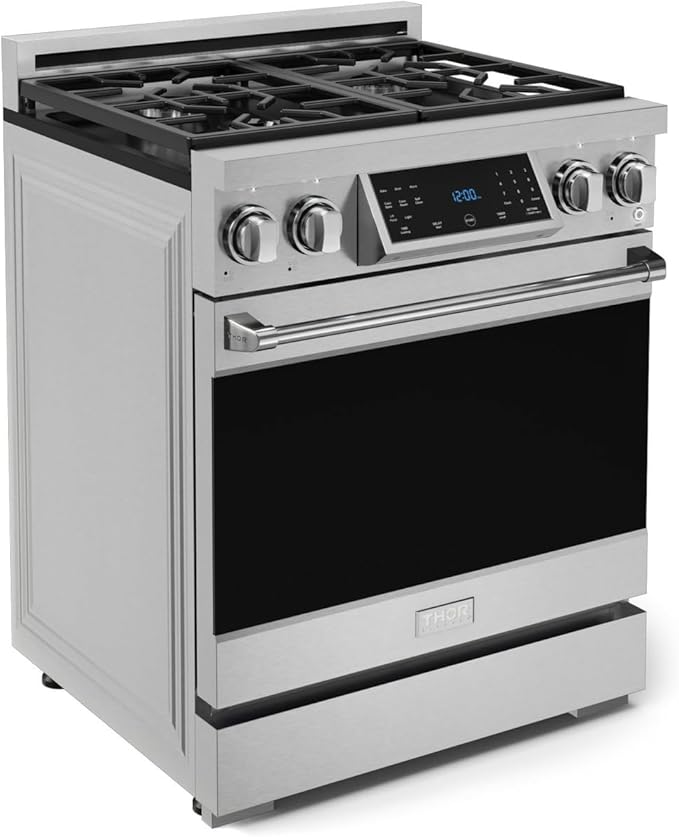 Gordon Ramsay by THOR Kitchen 30 Inch Professional Gas Range with Tilt Panel Touch Control in Stainless Steel