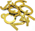 Diggoo 20 Pack Mailbox Numbers 0-9, 2.76 Inch High, Door Address Numbers Stickers for Apartment, House, Room, Office, Cars, Trucks, Gold Plating Process Number Sign