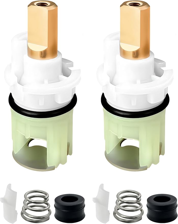 RP25513 Faucet Stem Repair Kit 2-Pack, with RP24096 Cartridge & RP4993 Seats Springs, for Delta 2-Handle Tub Shower Sink Faucet Replacement