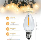 KGC 4 Pack Chainable Accessory Cord with C7 LED Light Bulb, 6 Ft Indoor Blow Mold Light Cord with Male and Female Plugs for Halloween Pumpkins Christmas Village Houses and Craft Projects Decoration