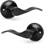 Knobonly 1 Pack Single Side Closet Door Handles, Non-Turning Right and Left Black Dummy Door Handle, Door Handle no Lock, Zinc Alloy