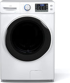 KoolMore FLW-5CWH Front Load 4.5 Cu. Ft Machine with Quiet Inverter Motor, Steam and Water Plus Functions, 20-Minute Quick, 12 Washing Cycles [120V], X-Large (27"), White