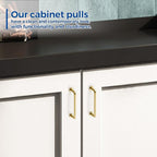 JOY DECOR Cabinet Pulls – 3-3/4 Inch Hole Center, Brushed Brass, 20 Pack, Zinc Alloy Cabinet Handles for Drawers & Cupboard – Vintage Style Hardware for Kitchen, Bathroom, Dresser, Furniture Makeover