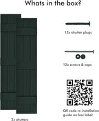 Board & Batten Vinyl Shutters (1 Pair) | 11"x55" (3-Board) - Heathered Spruce | Exterior Window Shutters | Includes Mounting Hardware | Simple Installation | Made in USA