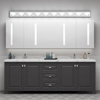 Ralbay 66inch Chrome Bathroom Vanity Lights Stainless Steel Acrylic LED Modern Chrome Bathroom Wall Lighting Fixtures