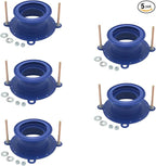 One N Done Toilet Flange Repair Kit – Complete Toilet Wax Ring Replacement Kit – Durable Waxless Toilet Ring – Includes Toilet Flange Bolts and nuts,washers - Toilet Flange Extension Kit (5 Packs)