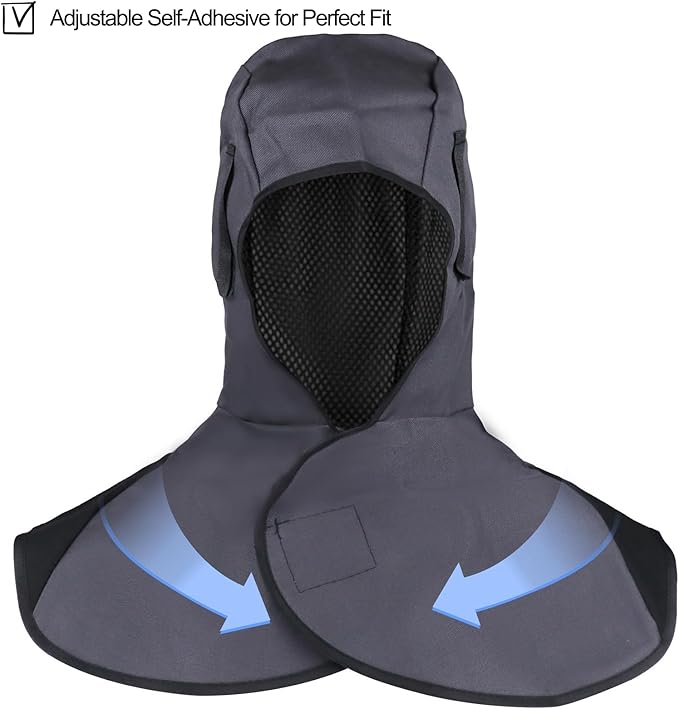 Welding Hood, Light Weight Heat & Abrasion Resistant Head Protector with Neck-Shoulder Drape, Essential Welding Helmet Cape for Men & Women