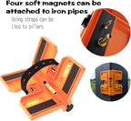 270 ° foldable column level with vertical soft magnet for woodworking, decoration, and steel structure construction. Horizontal ruler with tie straps ﻿ (orange)